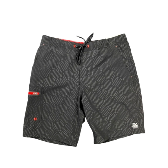 ZeroXposur Men's UPF 50+ Sun Protection Quick Dry Swim Trunks Black Sz LG #NEW - Picture 2 of 7